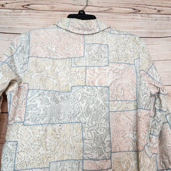 Coldwater Creek Quilted Pastel Patchwork Jacket Zipper Women's Size Small - Picture 12 of 16